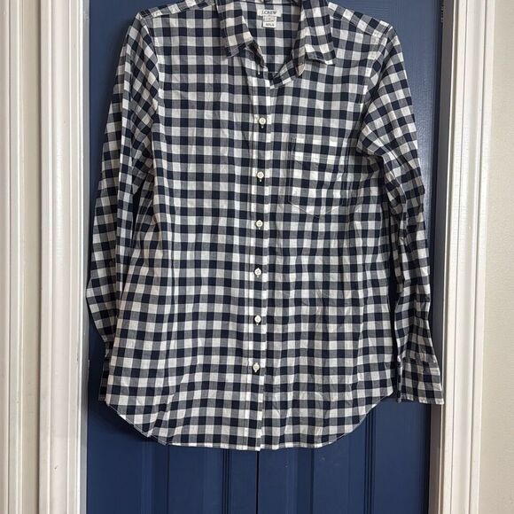 J. Crew Gingham Button Up Signature Fit Shirt Size S - Picture 1 of 5